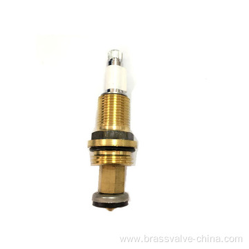 Brass valve cartridge for stop valves